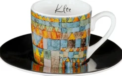 4 Espressotassen mit Künstlermotiven im Set nach Klee
