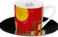 4 Espressotassen mit Künstlermotiven im Set nach Klee