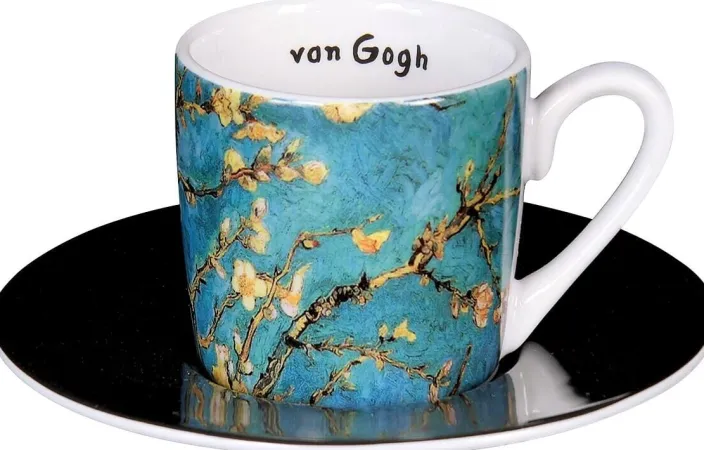 4 Espressotassen mit Künstlermotiven nach van Gogh