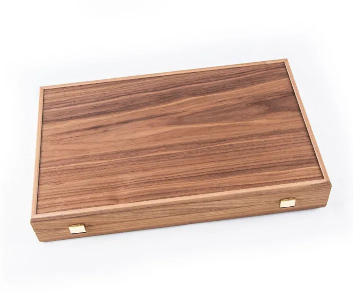 Backgammon, Schwarzeiche mit Walnussintarsien