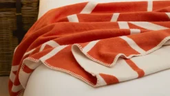 Baumwolldecke »Twig«, Zimtrot