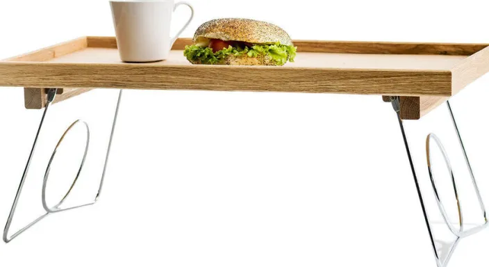 Bett-Tablett »Oak« mit einklappbaren Beinen, Eiche