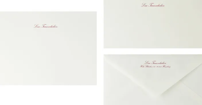 Briefpapier Miniformat, Kirschrot