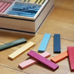 Bunte Holzbausteine 100er Kasten