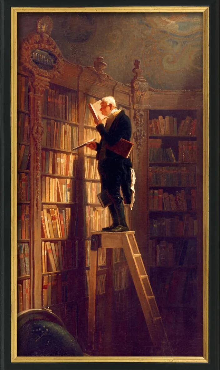 Carl Spitzweg: Bild »Der Bücherwurm« (um 1850)