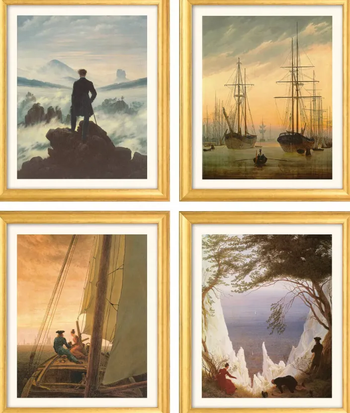 Caspar David Friedrich: 4 Bilder im Set