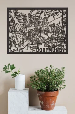 Citymap »Dortmund« aus Holz