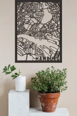 Citymap »Hamburg« aus Holz