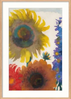Emil Nolde: »Sonnenblumen und Rittersporn«, 1935