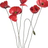 Gartenstecker Blumenset »Roter Mohn«