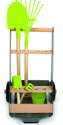 Gartentrolley mit Werkzeug-Set für Kinder