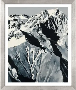 Gerhard Richter: Bild »Himalaja«,1968, silberfarben gerahmt