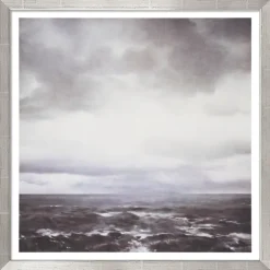 Gerhard Richter: Bild »Seestück (bewölkt)« (1969), Version silberfarben gerahmt