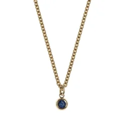Goldanhänger mit Saphir (Blau)