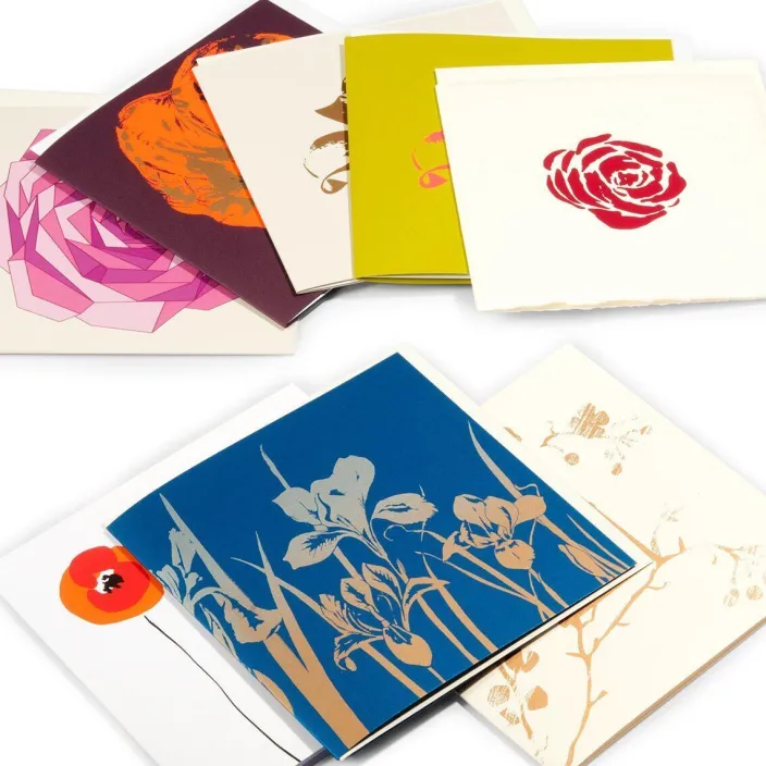 Grußkarten-Set »Blumige Grüße«, 8-teilig