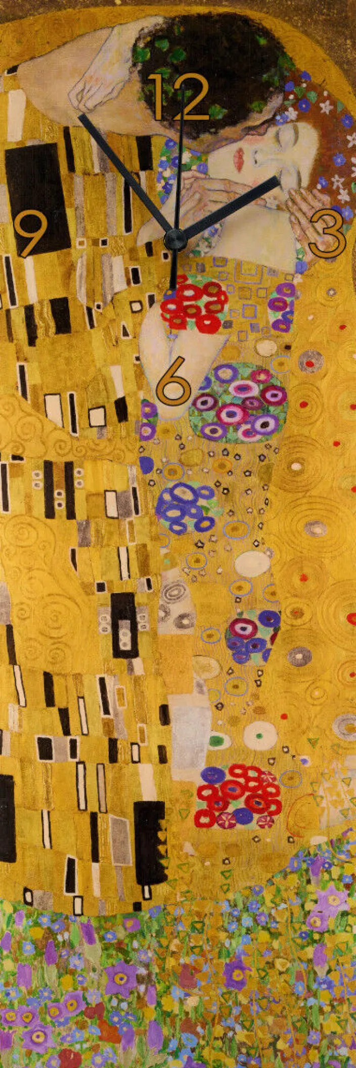 Gustav Klimt: Wanduhr »Der Kuss«