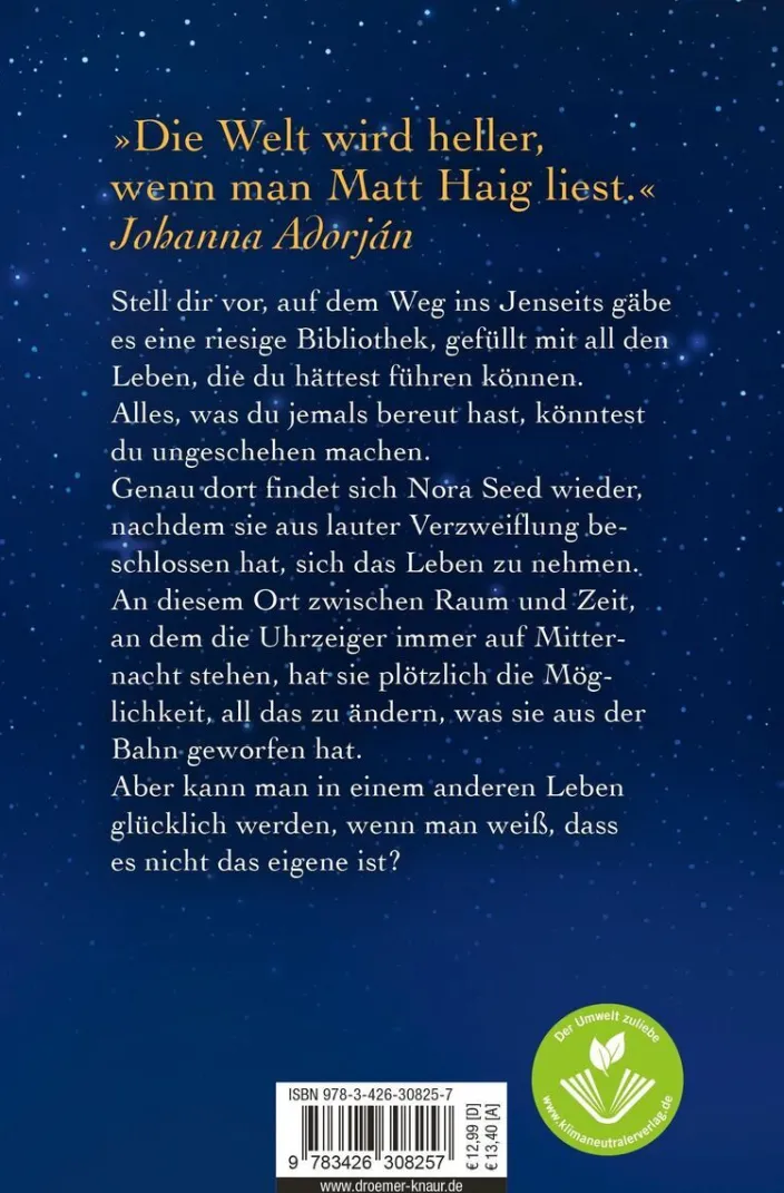 Haig, Matt: Die Mitternachtsbibliothek