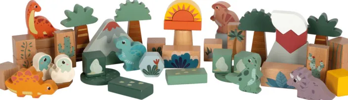 Holzbausteine »Dino«