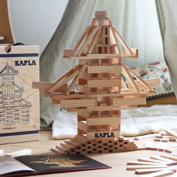 Holzbausteine 280er Kasten, Starterset mit Buch