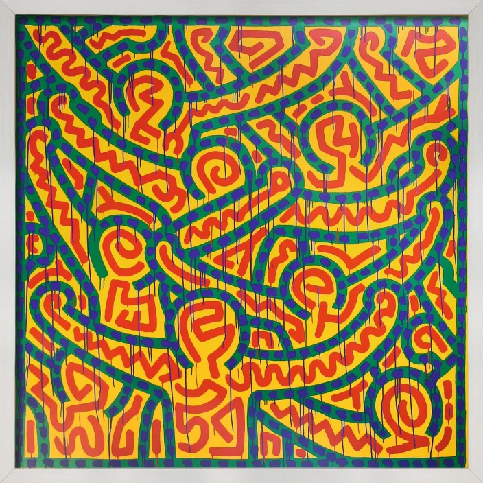 Keith Haring: Bild »Untitled 1989«, gerahmt