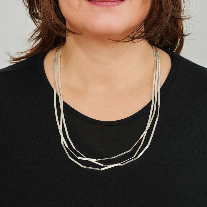 Kette »Streifen«, Silber