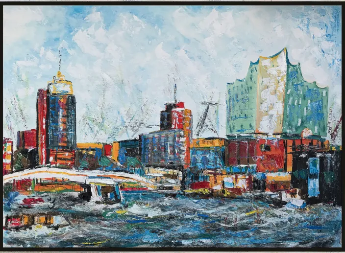 Keyhanian, Asghar: »Hamburger Hafen - Elbphilharmonie«, 2020