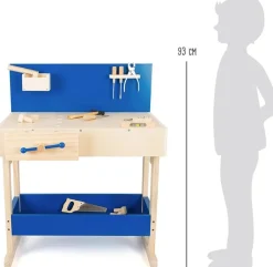 Kinderwerkbank mit echtem Werkzeug