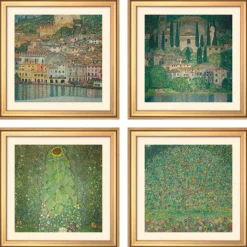 Klimt, Gustav: 4 Landschaftsbilder im Set