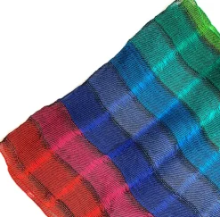 Leinenschal buntgestreift