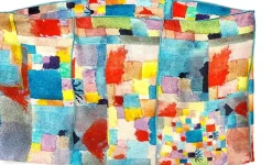 Loopschal nach Paul Klees »Südliche Gärten«