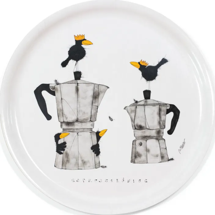 Michael Ferner: Holztablett »Espressokönige«