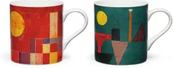Porzellan-Becher mit Künstlermotiven im Set nach Klee