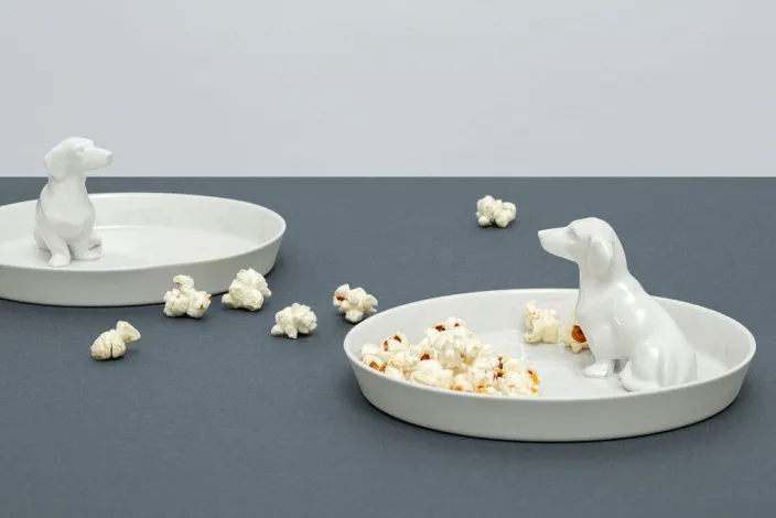 Porzellan-Dackelteller