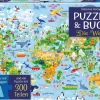 Puzzle & Buch: Die Welt