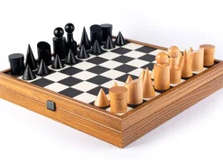 Schachspiel »Bauhaus Schwarz & Weiß« mit Schachfiguren