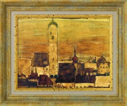 Schiele, Egon: Skulptur »Stadt Stein«, 1913