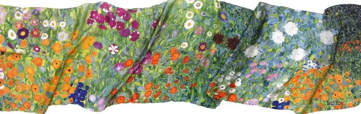 Seidenschal »Bauerngarten«, nach Gustav Klimt