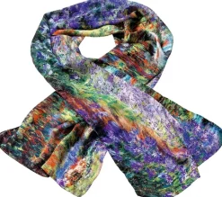 Seidenschal »Irisbeet in Monets Garten«, nach Claude Monet