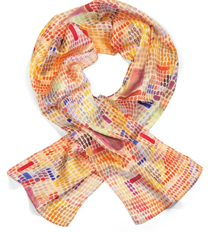 Seidenschal »Mit dem Eingang« nach Klee