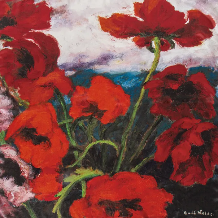 Seidentuch »Großer Mohn« nach Emil Nolde
