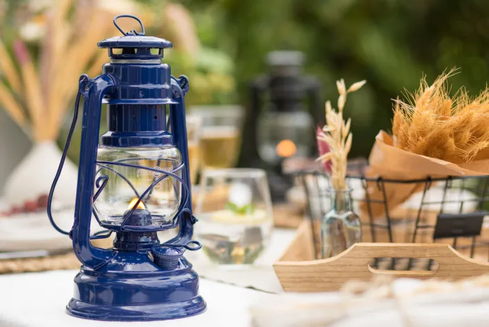 Sturmlaterne aus Stahl