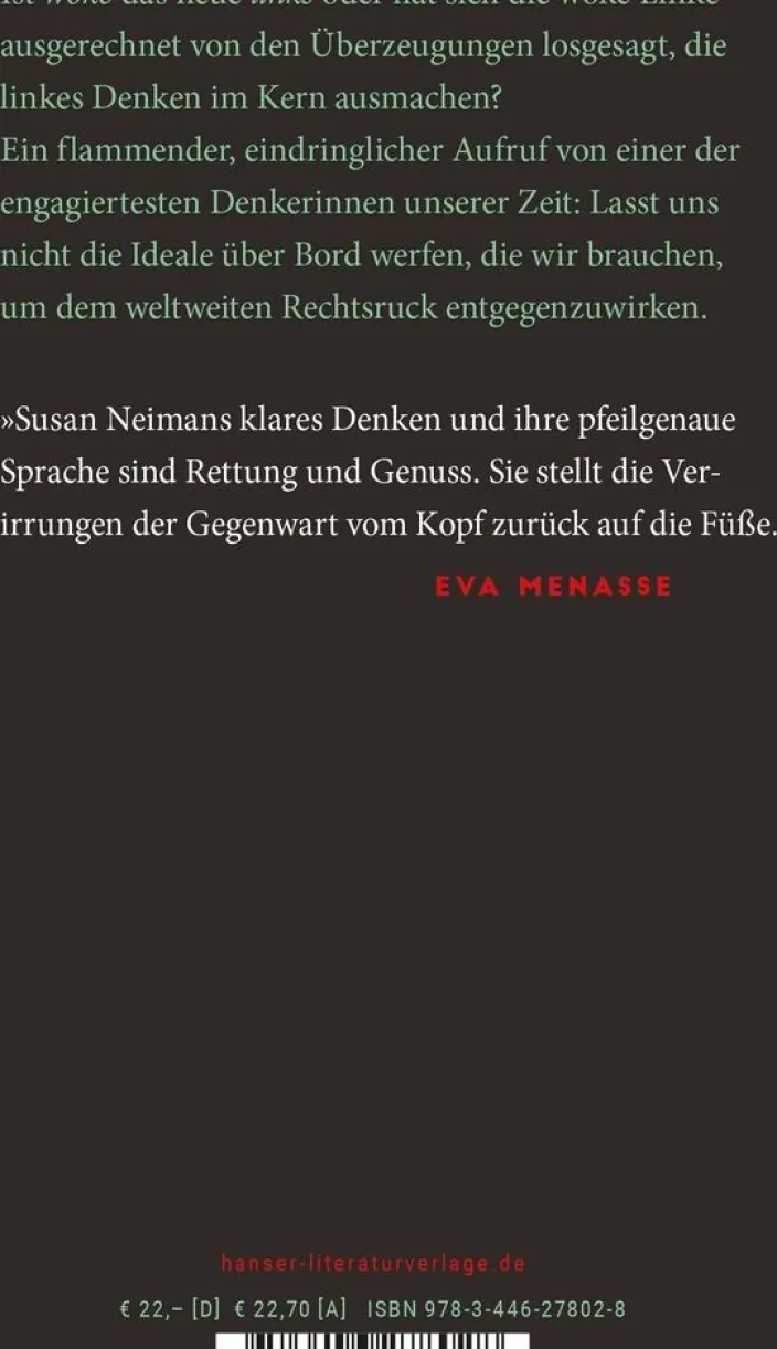 Susan Neiman: Links ist nicht woke