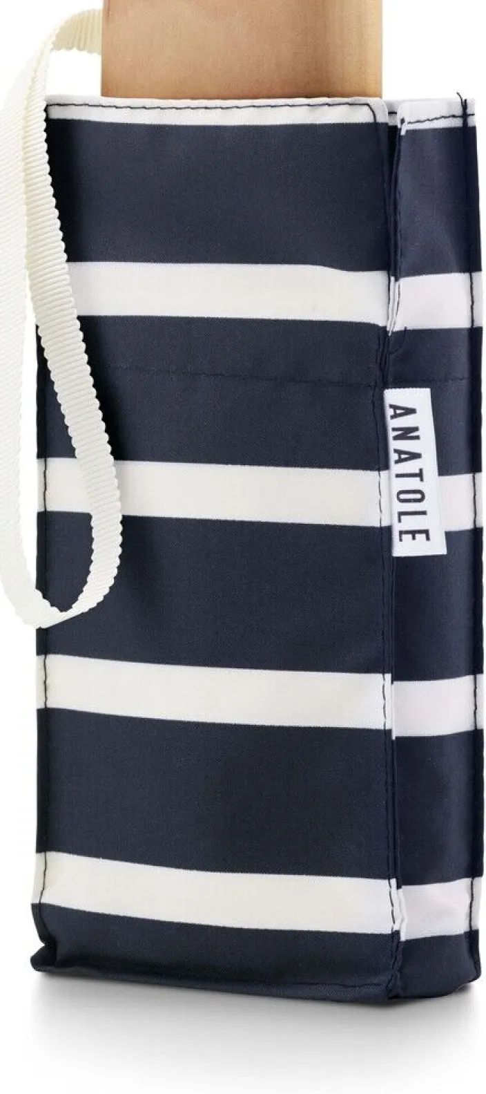 Taschenschirm »Pablo«, Navy, elfenbeinfarben gestreift