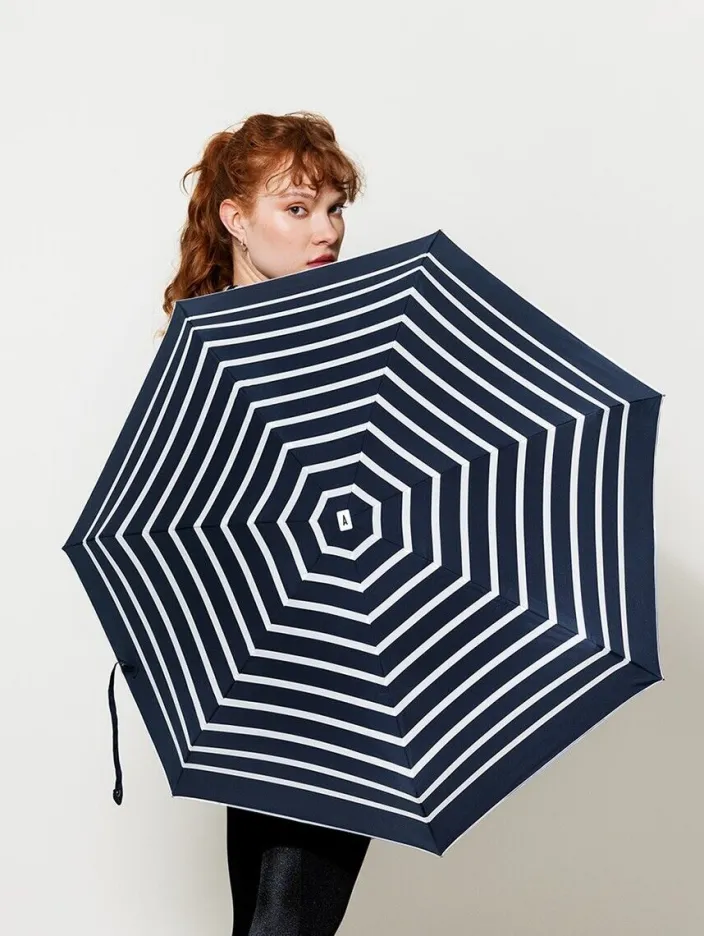 Taschenschirm »Pablo«, Navy, elfenbeinfarben gestreift