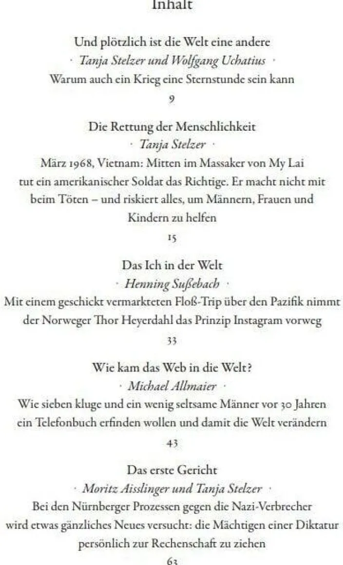 »Und plötzlich ist die Welt eine andere«: Sternstunden der Menschheit