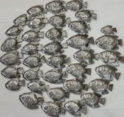 Wandobjekt »Fischschwarm«, Eisen