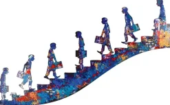 Wandskulptur »On the stairs«