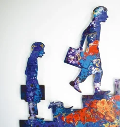 Wandskulptur »On the stairs«