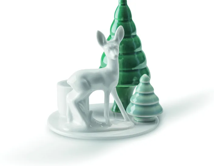 Wintergeschichte »Bambi mit Tannen«, stehend