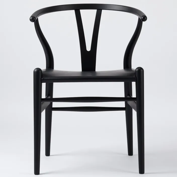 ZEIT Sonderedition »CH24«, Wishbone Chair aus Buche und Leder